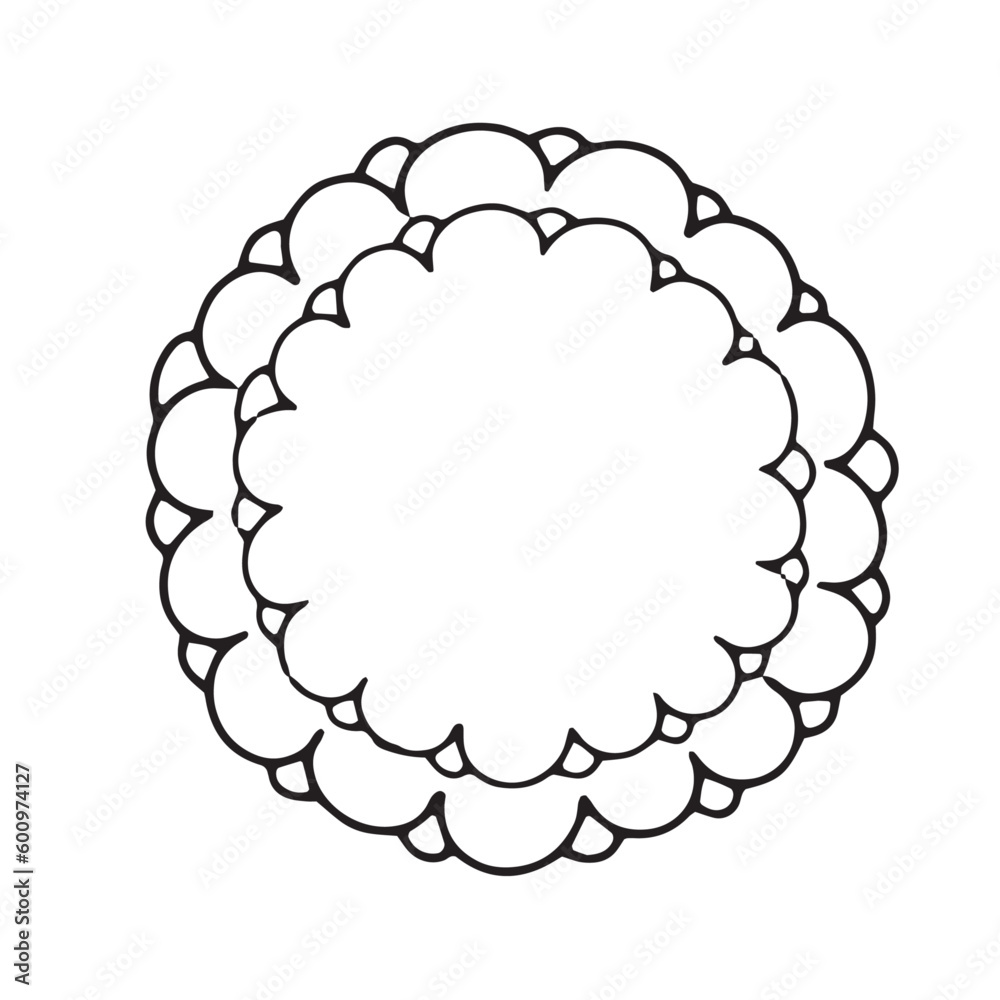 Bubble speech flower leaf monoline Bubble speech flower leaf monoline