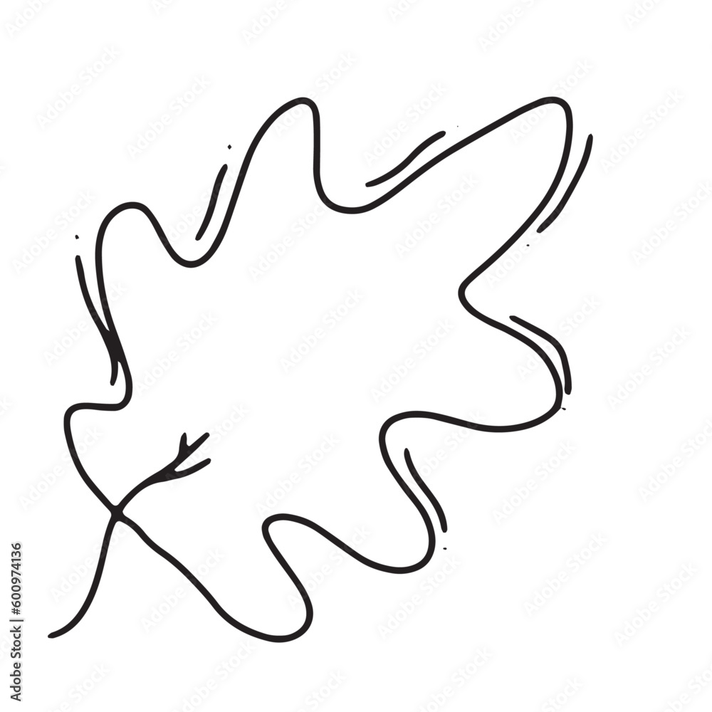 Bubble speech flower leaf monoline Bubble speech flower leaf monoline