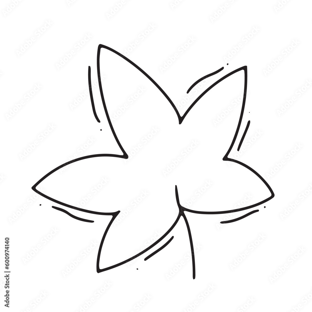 Fototapeta premium Bubble speech flower leaf monoline