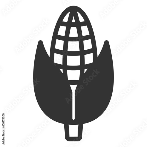 Head of corn  - icon, illustration on white background, glyph style