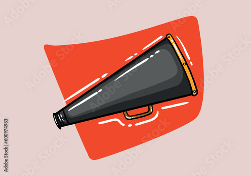 film industry megaphone design, vector illustration film megaphone