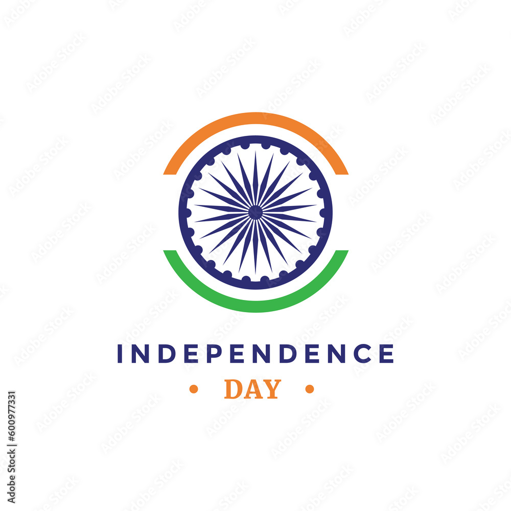 indian independence day logo celebration modern vector indian independence day logo celebration modern vector