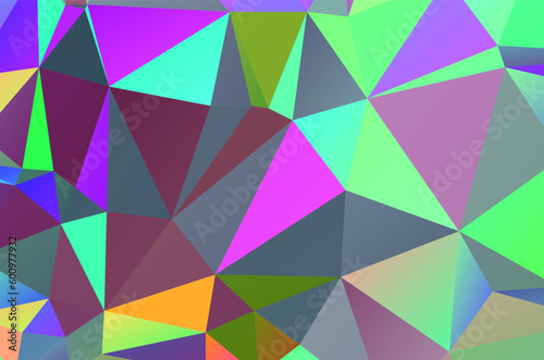 Light Multicolor, Rainbow vector abstract polygonal texture. Colorful illustration in abstract style with gradient. Brand new style for your business design.