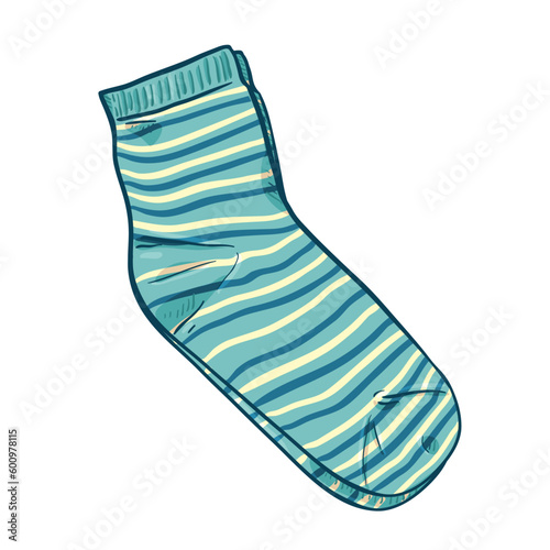 Blue Drawing Rounded Socks Cartoon Icon PNG Images