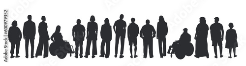 Set of silhouettes. Flat vector illustration.	