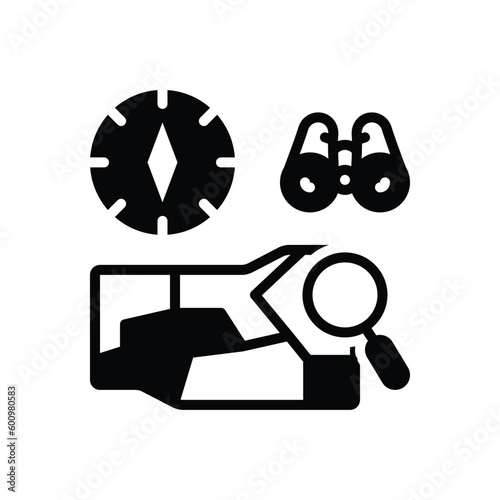 Black solid icon for discover 