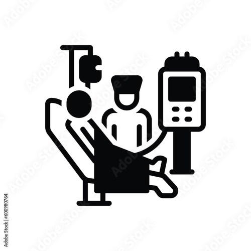 Black solid icon for treatments 