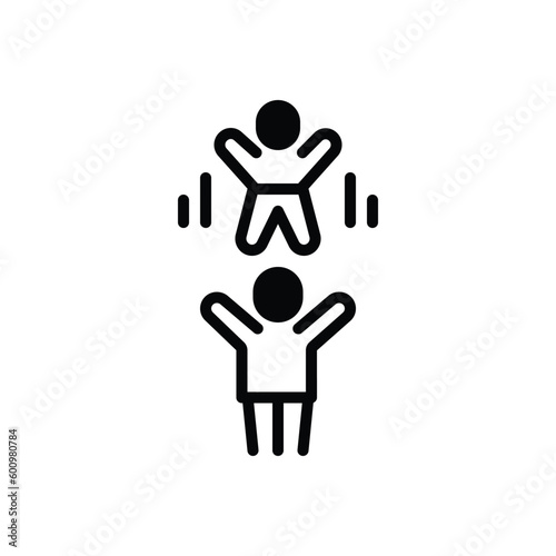 Black solid icon for trust 