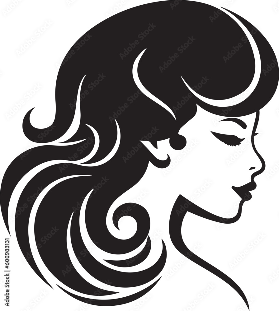 Woman head logo, woman icon, woman head silhouette, vector illustration, SVG Woman head logo, woman icon, woman head silhouette, vector illustration, SVG