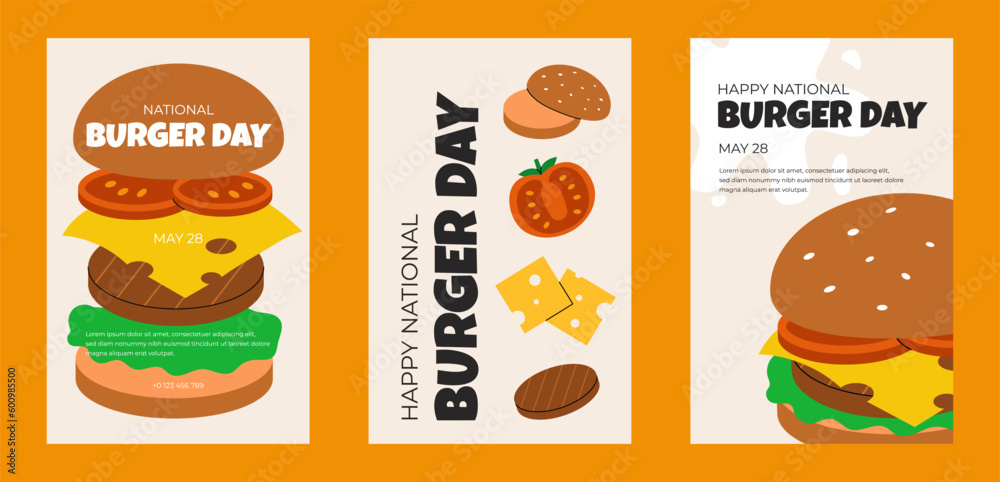 National Burger Day poster set National Burger Day poster set