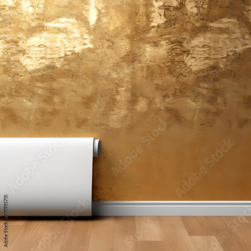 paint roller on wall