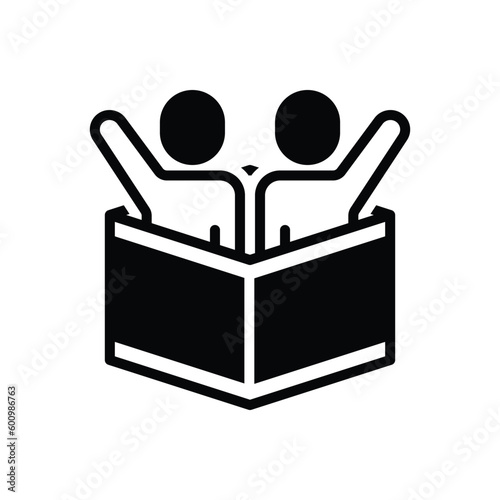 Black solid icon for contains 