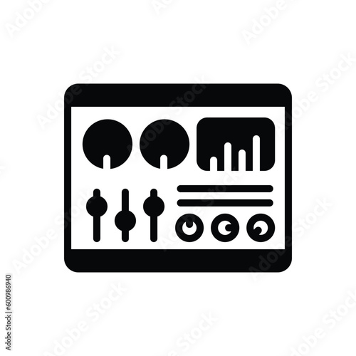 Black solid icon for adjustments 