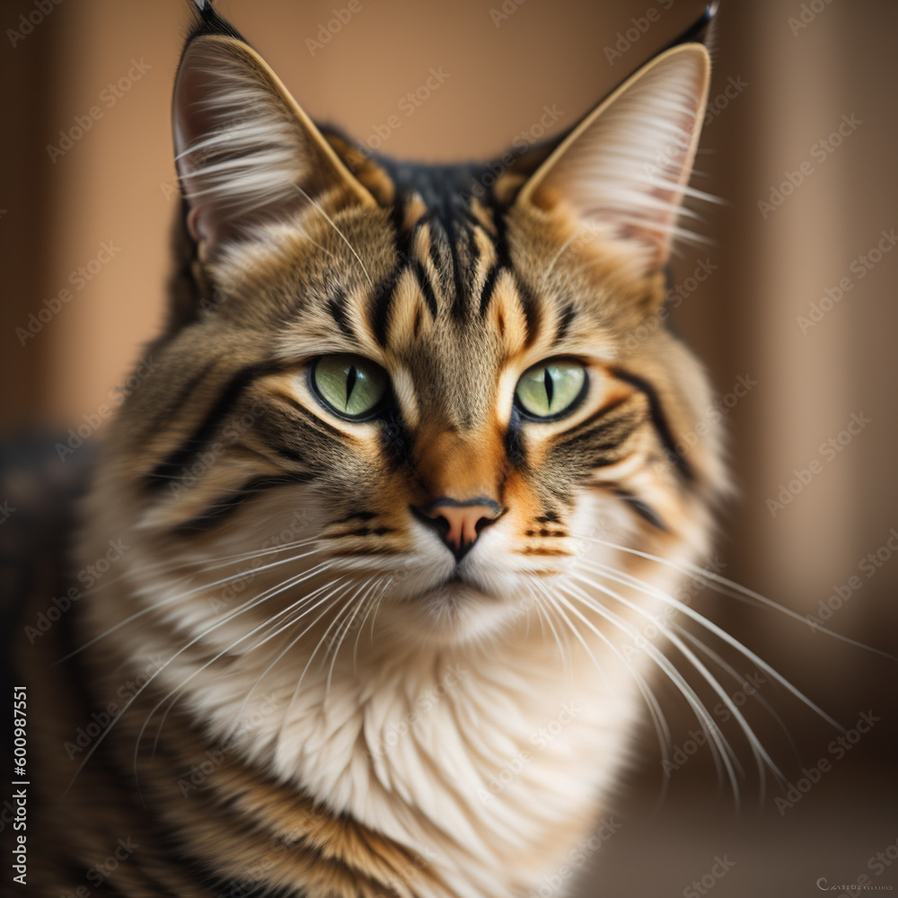 Obraz premium domestic cat. Generative AI