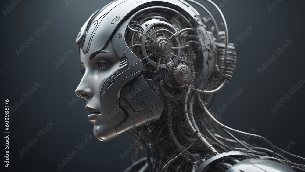 Female Cyborg. Generative AI Female Cyborg. Generative AI