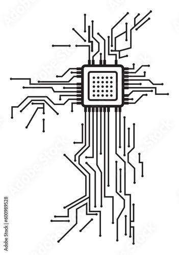 Microchip CPU circuit board