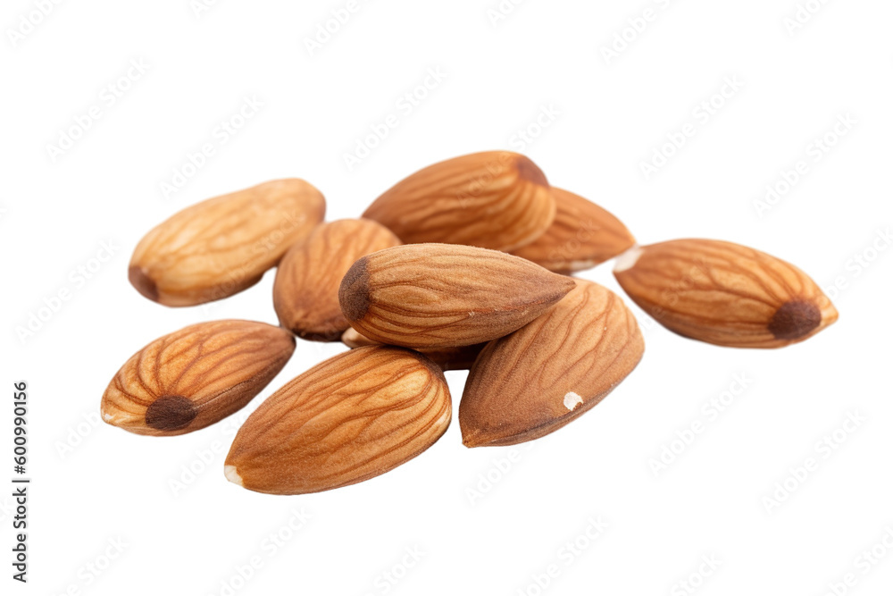 stock photo of fresh almonds on a pristine white background isolated stock photo of fresh almonds on a pristine white background isolated