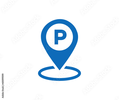 Parking location icon. Map parking pointer. Parking place sign. Parking and traffic signs isolated on white background vector design and illustration.

