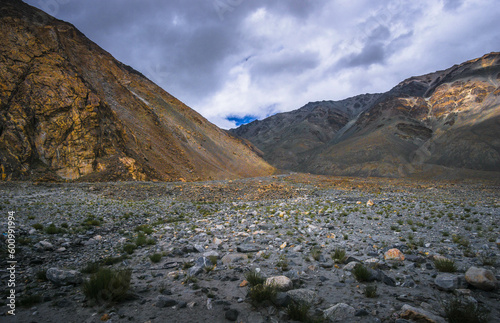 Landscape view of Leh city in falls,the town is located in the Indian Himalayas at an altitude of 3500 meters,North India.