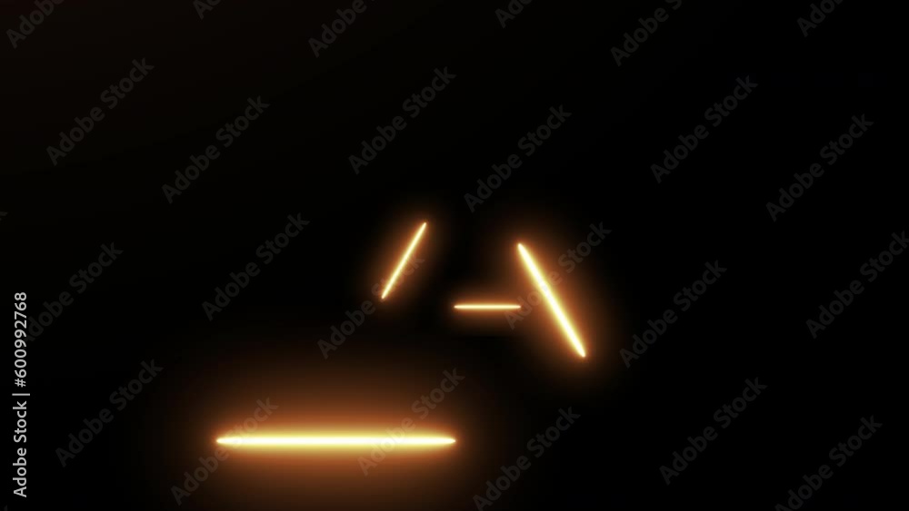 Futuristic orange Triangle spinning tunnel with black background Futuristic orange Triangle spinning tunnel with black background