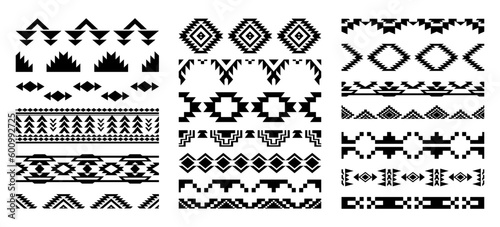 Aztec Navajo Borders set Southwestern Art Symbols