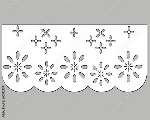 cotton eyelet vector white cotton lace vector