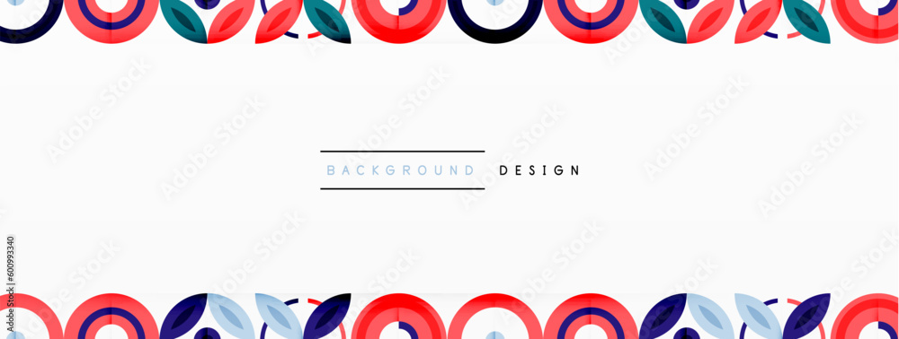 Fototapeta premium Colorful circles abstract background. Hi-tech design for wallpaper, banner, background, landing page, wall art, invitation, prints, posters