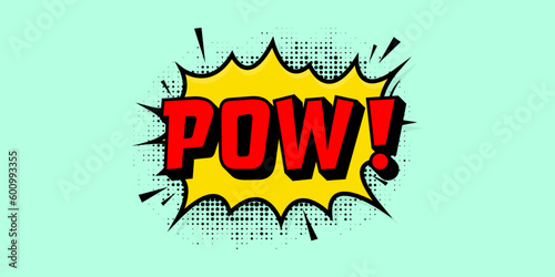 Comic speech bubble with expression text Wow! Vector , stars and clouds. Vector bright dynamic cartoon illustration in retro pop art style background