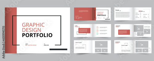 Graphic design portfolio template, A5 Graphic Designer Portfolio