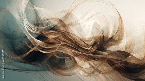 Flowing Abstractions: A Series of Abstract Lines and Shapes with a Sense of Movement and Fluidity, Enhanced by Generative AI