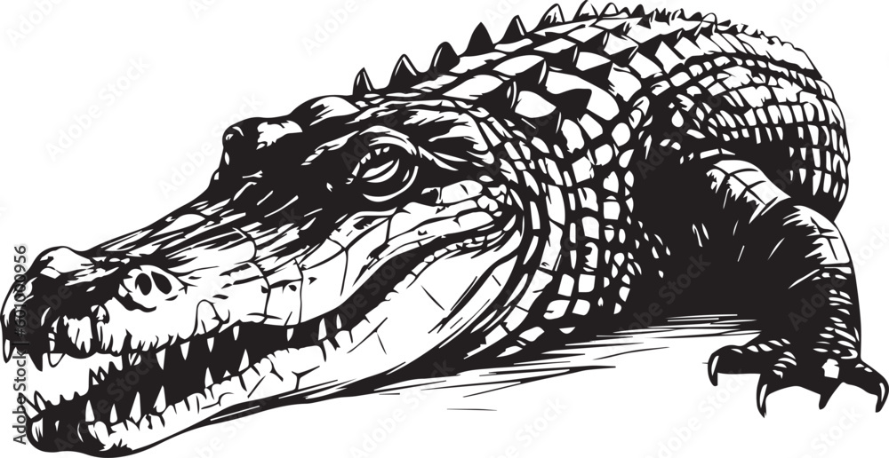 Crocodile head , crocodile silhouette vector Illustration, on a isolated background, SVG Crocodile head , crocodile silhouette vector Illustration, on a isolated background, SVG