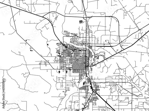 Vector road map of the city of  Carlsbad New Mexico in the United States of America on a white background.