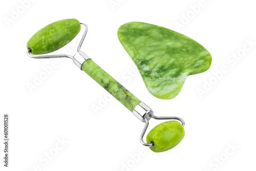 facial massager, Gua Sha massager and facial roller. Facial skin care massage tool