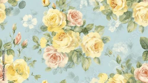 Soft vintage rose background. Generative ai composite.