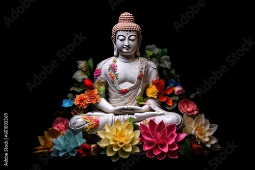 Buddha Purnima, Indian Buddhist religious holiday. AI generated.
