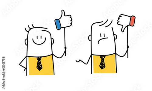 Stick figure, demerit and merit evaluation.
