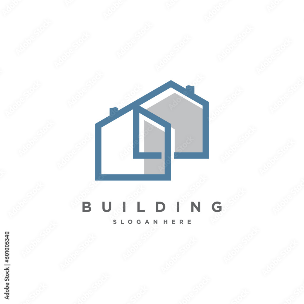 Building logo vector design with modern idea Building logo vector design with modern idea