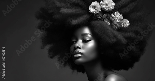 Beautiful proud african american woman. Portrait of cheerful young woman with afro hairstyle. Beauty girl with curly hair. healthy hair female