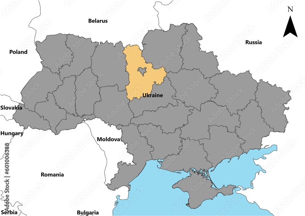 Kyivska_Ukraine map Europe