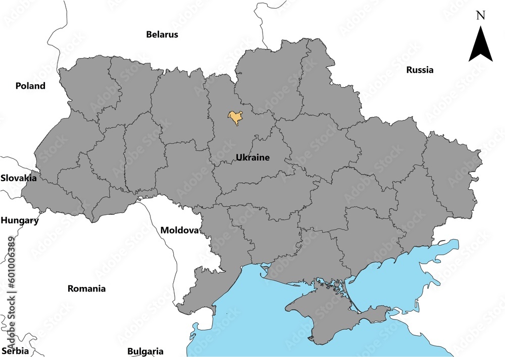 Kyiv Ukraine map Europe