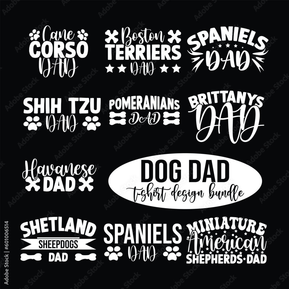 Dog dad t shirt design bundle