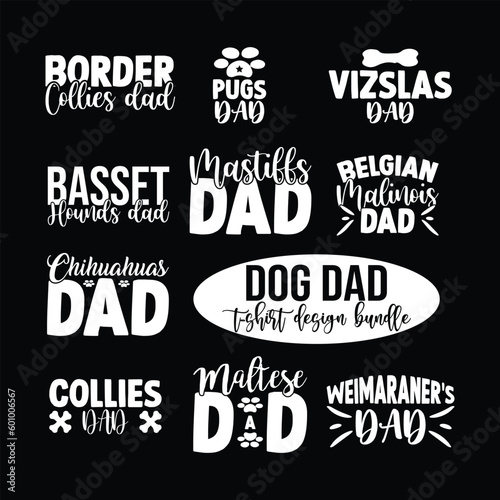 Dog dad t shirt design bundle