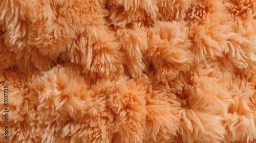 Fluffy wool texture sample top view. Ai generative.