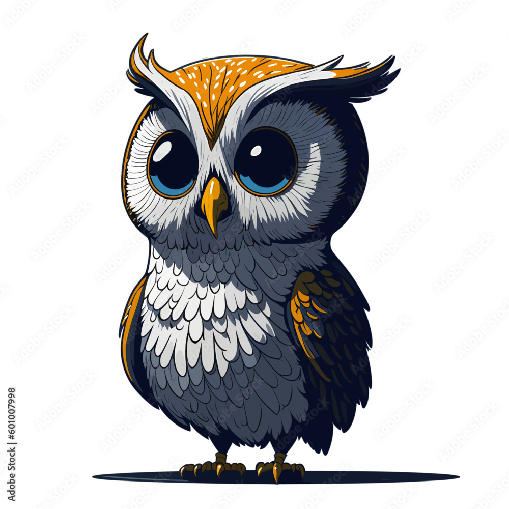 Owl Vector Image, Cute Owl Illustration