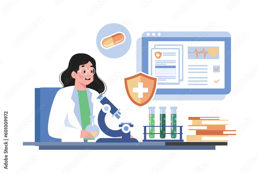 A medical researcher conducts studies to discover new treatments and cures.