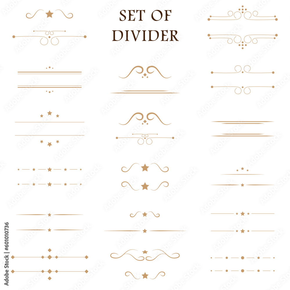 Set of divider template. Vector illustration