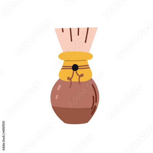 Drip coffee brewing device. Equipment for making aromatic beverage. Hand drawn kids vector illustration in doodle style