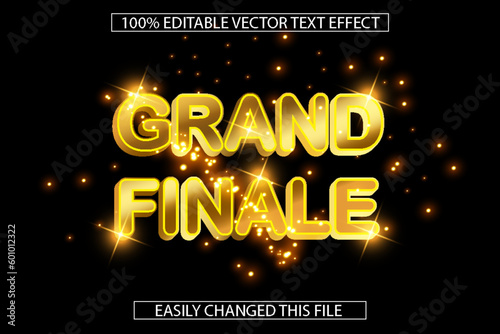 grand finale editable text effect design vector file use in stages