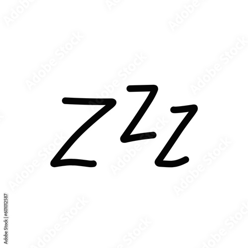 zzz doodle illustration symbol for sleep cartoon vector