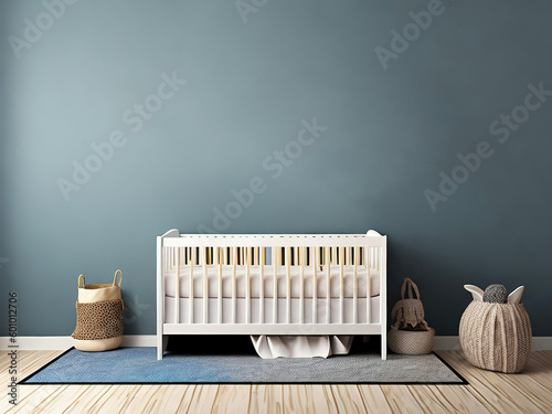 Interior mockup nursery room, kids room